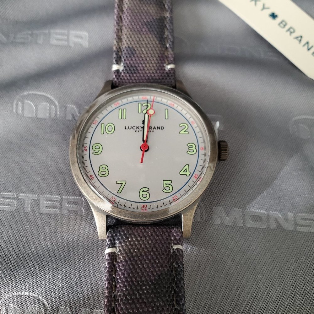 Men's Jefferson Camo Canvas Strap Watch 38mm